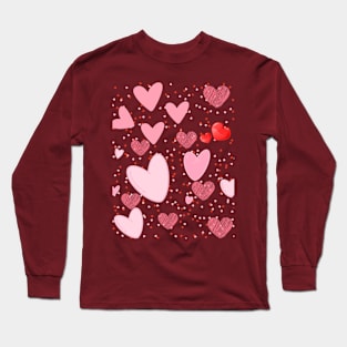 hearts patten Long Sleeve T-Shirt